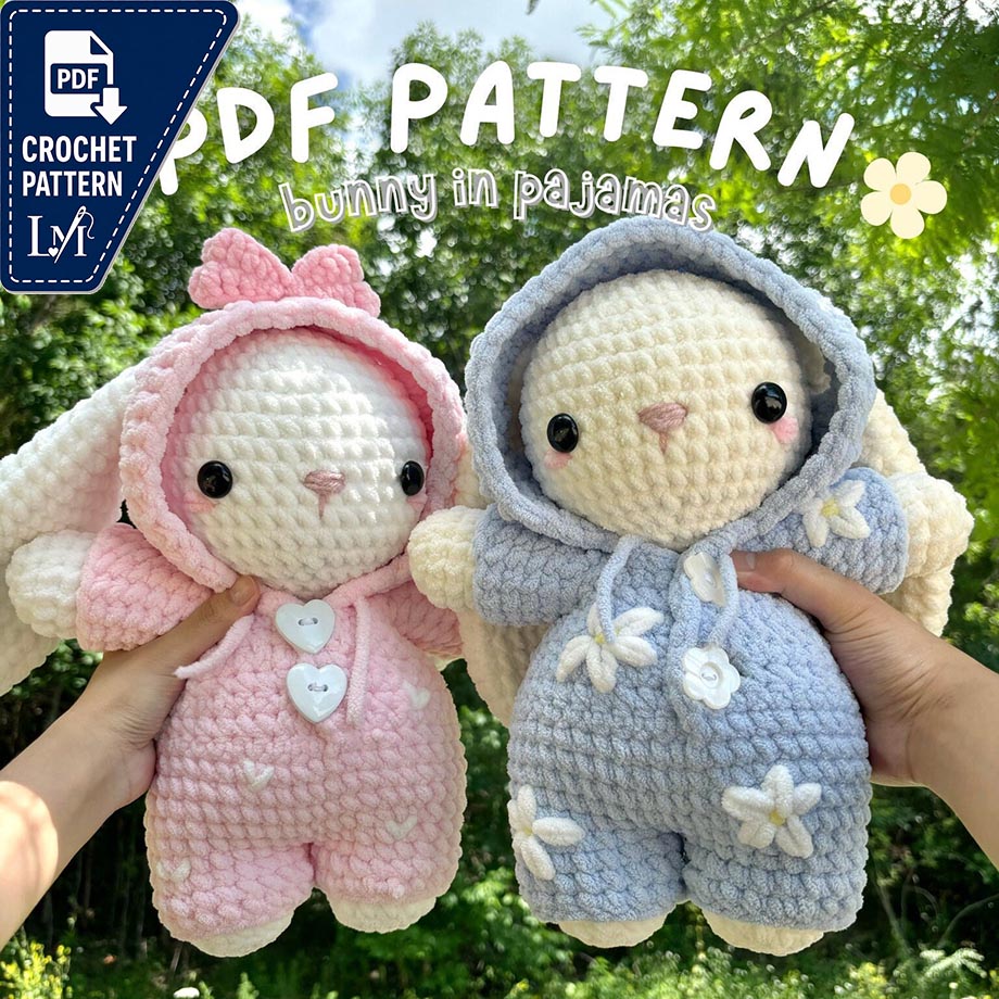 9 in 1 Pajama Bunny Crochet Pattern